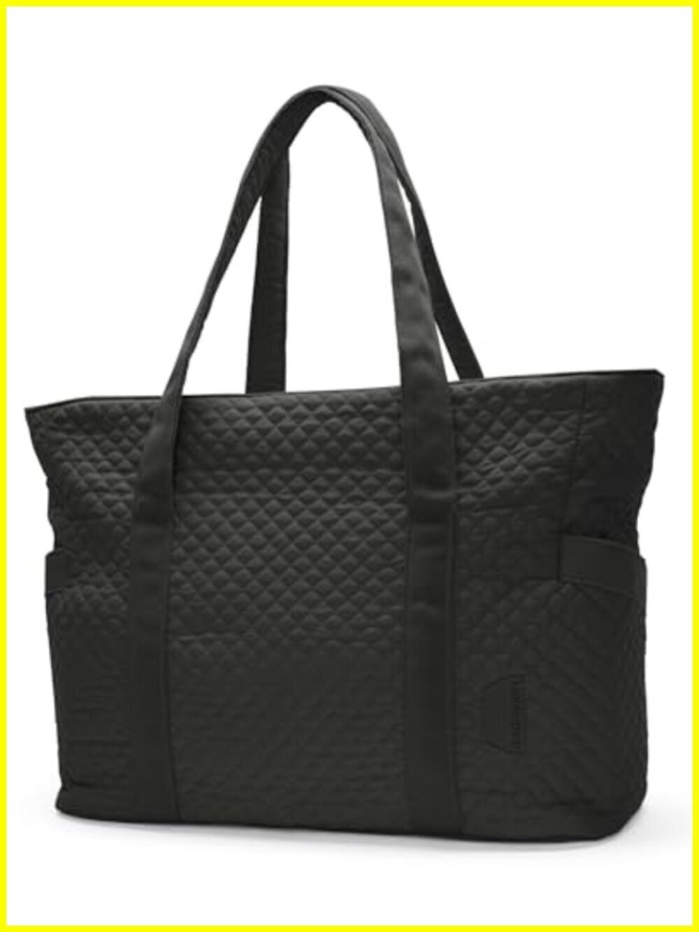 Quilted Puffer Work Tote Bag with Zipper, Laptop Bag for Women, 20L Nurse